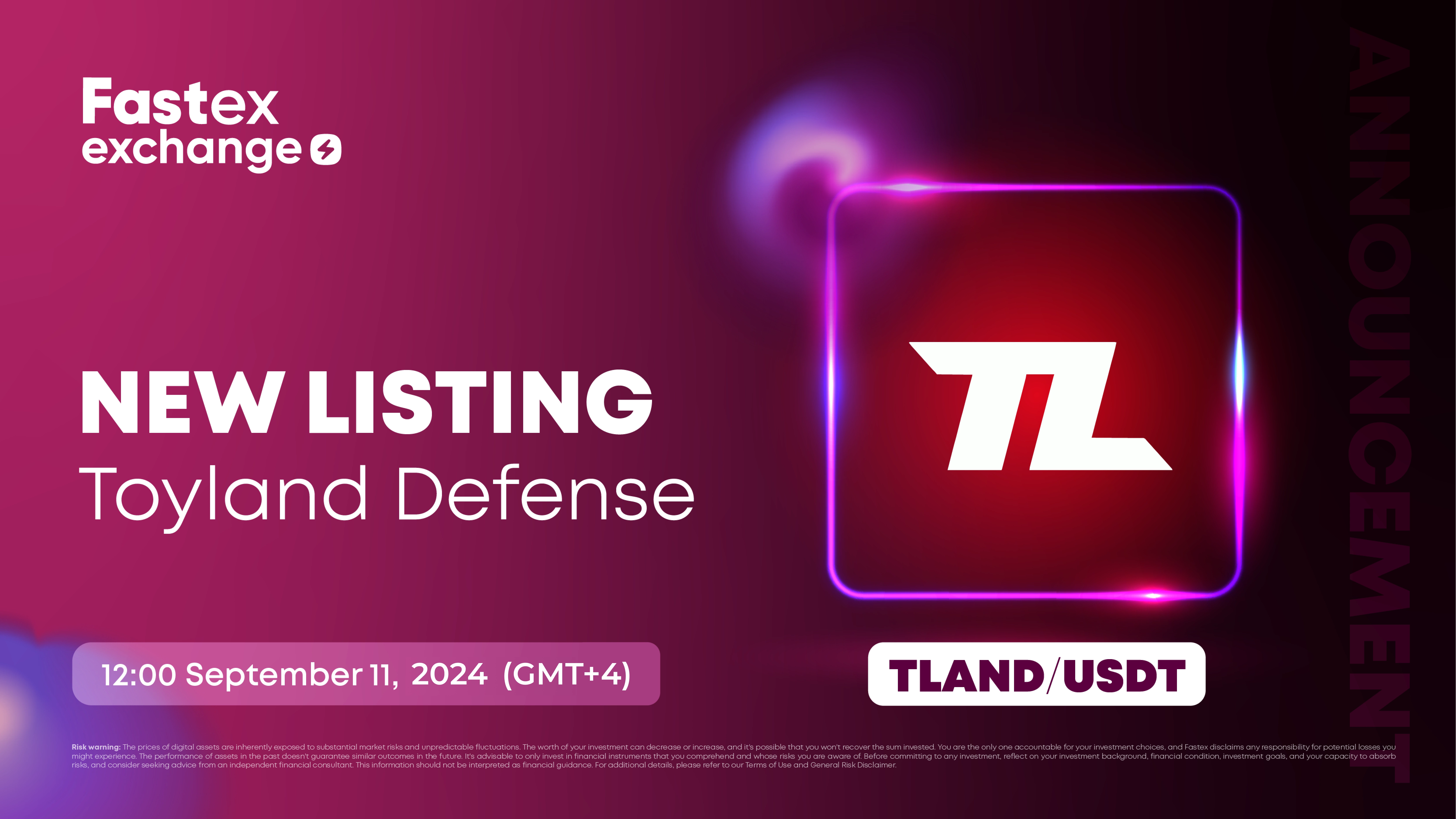 Nova listagem na Fastex Exchange: TLand