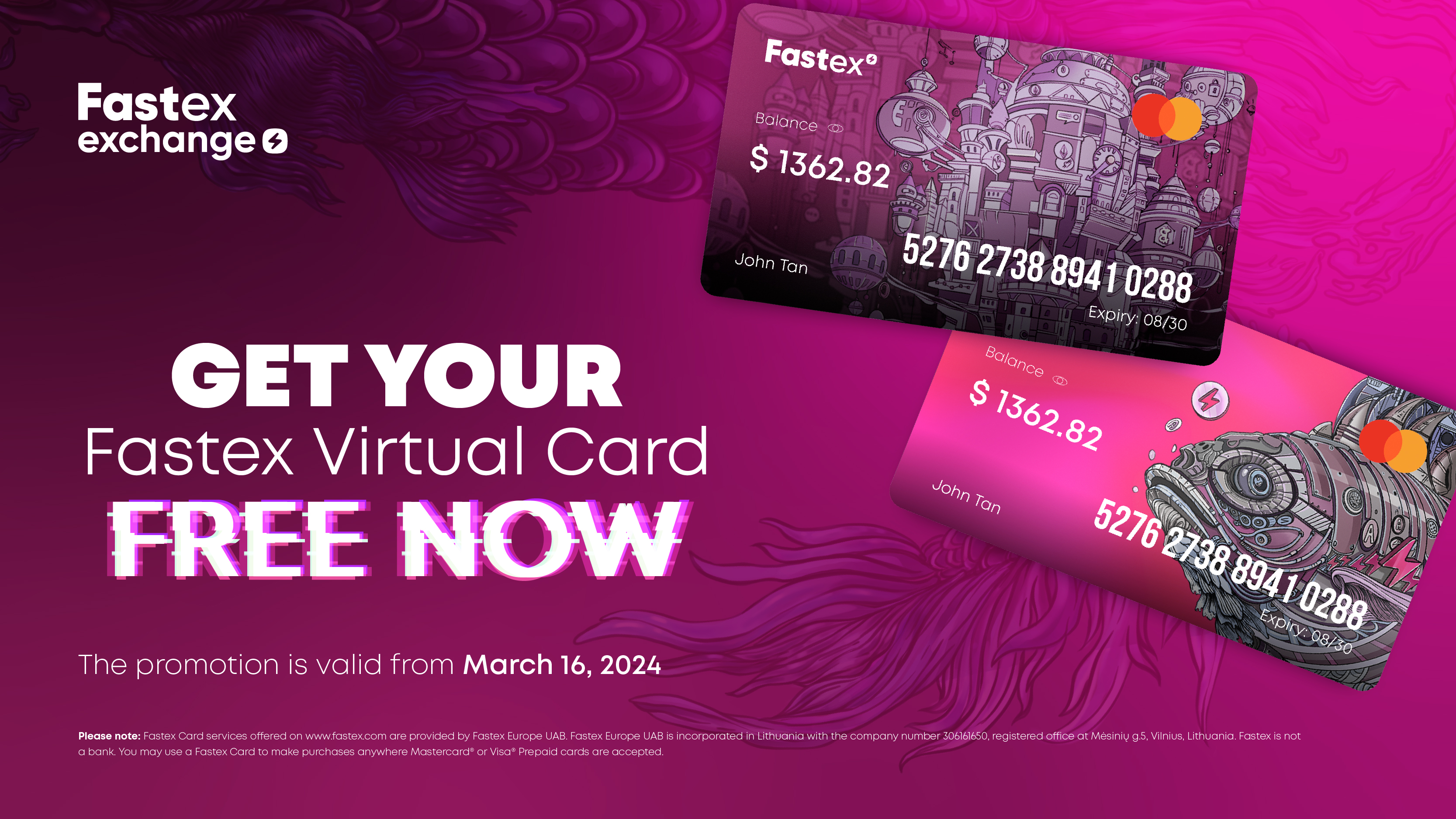 Fastex Offers Free Web3 Card for Registered Users