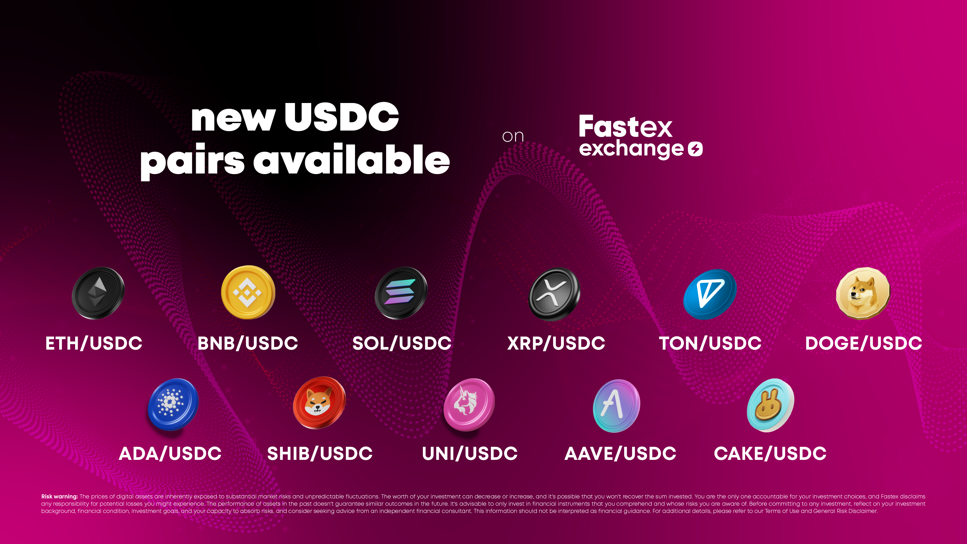 11 new Pairs available now on Fastex Exchange